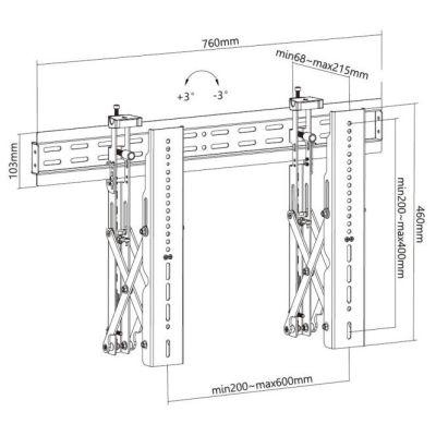 9. Wall Mount 37"-70" 1TFT Popout 1Joint 45Kg sw lite Retail