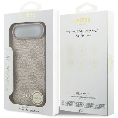 7. Guess 4G Charms Collection MagSafe Case for iPhone Air - Pink