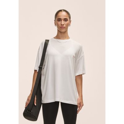 Casall Women's Oversized Cotton Blend Tee White