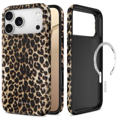 Tech-Protect Lamano MagSafe case for iPhone 18 Pro / 17 Pro - black and brown