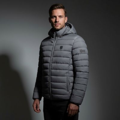 5. Geographical Norway men's jacket AMIGOTAL HOOD DB DGREY MEN 233 DARK GRAY (WZ5179H/GN-GRIS FONCÉ)