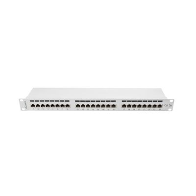 3. Patch panel Lanberg PPS5-1024-S (1U; 19"; cat. 5e; FTP; 24xRJ-45)