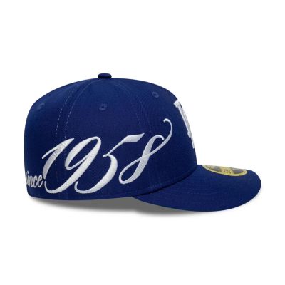 4. New Era 59FIFTY MLB LA Los Angeles Dodgers Est Script Low Profile Cap - 60771830