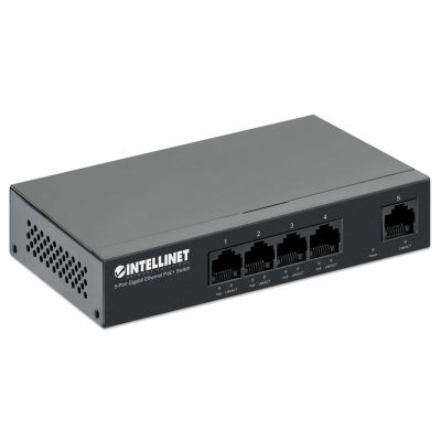 2. Intellinet 561792 Gigabit Ethernet Network Switch (10/100/1000) with PoE Support, Black