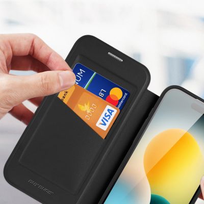 9. Dux Ducis Skin X Pro iPhone 17 Air Case with Wallet, MagSafe Compatible - Black