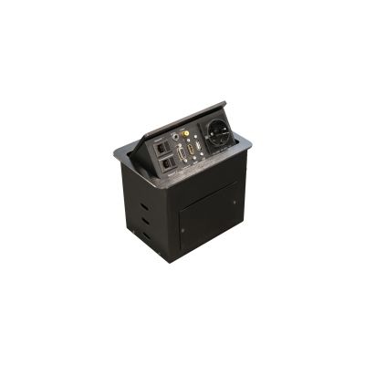 Equipment: CEE7/7 90° table socket -> 2xRJ45/HDMI/AUX/USB2.0/VGA