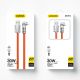 5. Dudao L24AL USB-A - Lightning angled cable with 180° rotation 30W 1m - orange