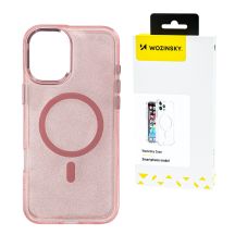 Wozinsky Glitter Case with Mag Safe for Samsung Galaxy S25 Ultra - Pink with Glitter