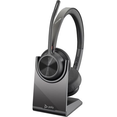 POLY Voyager 4320 USB-C Headset with BT700 Adapter and Charging Dock