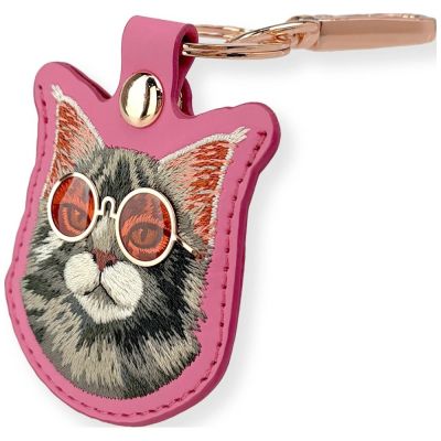 3. Nimmy Glasses Cool and Cute Cat Tracker Case - Pink