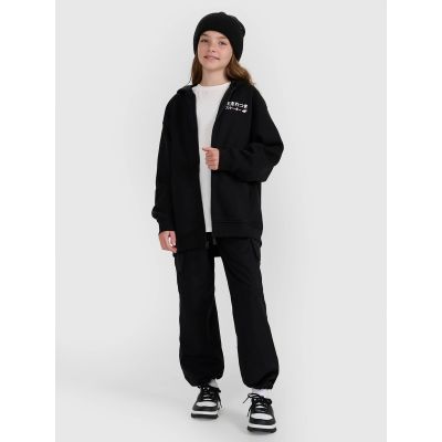 5. Girls' sweatshirt with a hood, 4F 4FJRAW25TSWSF2516-20S