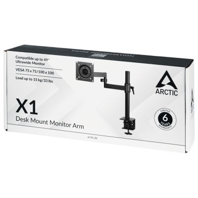 6. ARCTIC X1 109.2 cm (43") Desk Black