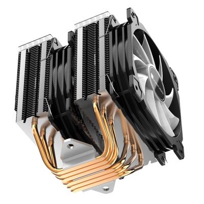 13. Jonsbo CR-2000GT CPU cooler with radiator and 12 cm fan, black, 1 pc.
