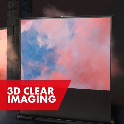 13. MACLEAN PORTABLE PROJECTION SCREEN, COMPACT, FLOOR, 16:9 MC-210