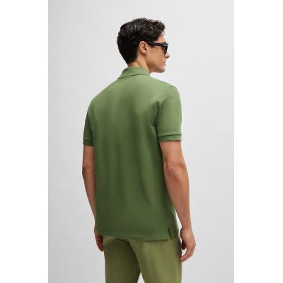 5. BOSS Pallas Open Green Regular Fit Men's Polo Shirt (50468301-381)