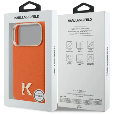 8. Karl Lagerfeld Karl Head Logo MagSafe Case for iPhone 17 Pro - Orange