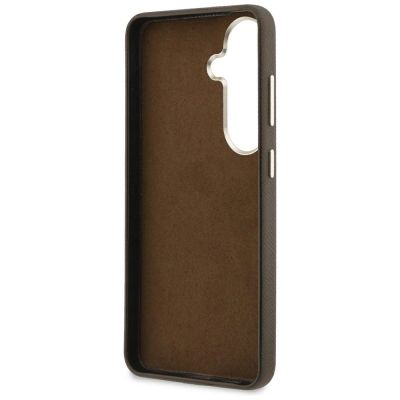 7. Guess Grained Big 4G Metal Logo Case for Samsung Galaxy S26 - Brown