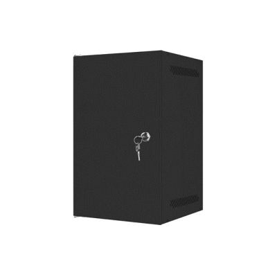 LANBERG WALL-MOUNTED RACK CABINET 10" 9U 280X310 BLACK, METAL DOORS (FLAT PACK) WF10-2309-00B