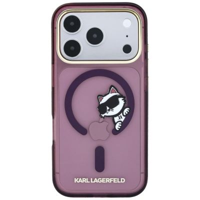 3. Karl Lagerfeld Peekaboo Logo MagSafe case for iPhone 18 Pro Max / 17 Pro Max - burgundy