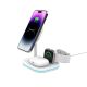 2. Tech-Protect QI15W-A27 3-in-1 inductive charger with MagSafe stand for smartphone / Apple Watch / AirPods - white