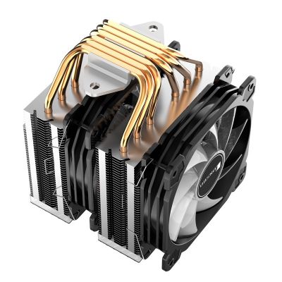 9. Jonsbo CR-2000GT CPU cooler with radiator and 12 cm fan, black, 1 pc.