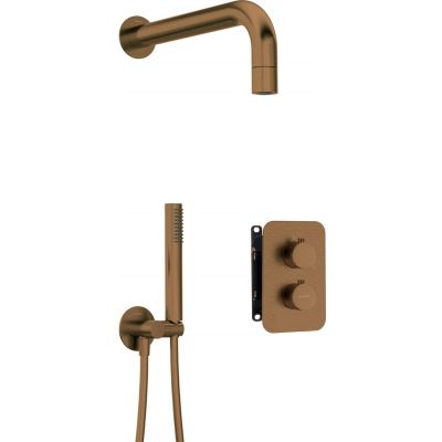 Concealed shower set with thermostatic BOX