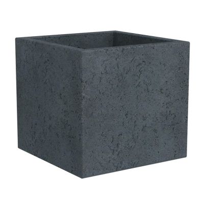 Scheurich C-Cube 240 Outdoor Potted Planter Freestanding Plastic Black