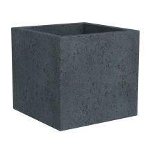 Scheurich C-Cube 240 Outdoor Potted Planter Freestanding Plastic Black