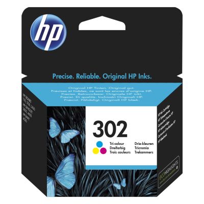 HP ink color HP 302, HP302=F6U65AE, 165 pages, 4 ml