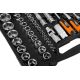 10. Socket wrench set 1/2", 1/4", 110 pcs, satin