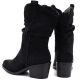 5. Women's ankle boots, ruffled cowboy boots, black, Vinceza HX27-16536
