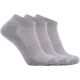 Skechers 3pk Unisex Terry Qtr Crew S111035-039 Gray 35-38