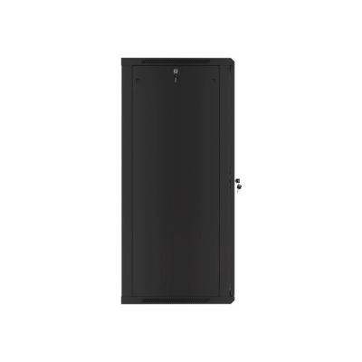5. Lanberg WF01-6627-10B single-section cabinet (27U; 1300mm / 600mm / 600 mm; wall-mounted; Glass; 19''; black)