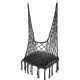 24. OPENWORK HAMMOCK HANGING CHAIR STORK'S NEST 60x60x115CM WITH PILLOW DARK GREY