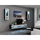 2. TV cabinet VIGO NEW '140' 30/140/40 black/white flat