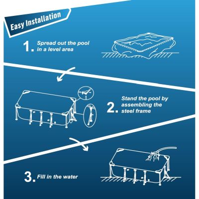 10. RECTANGULAR FRAME POOL SUPER STRONG 394x207x80CM 17723