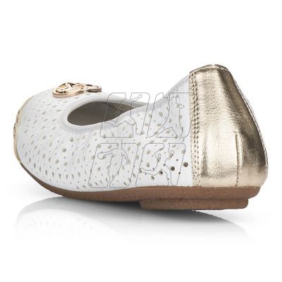 13. Rieker W RKR516 openwork ballerinas white