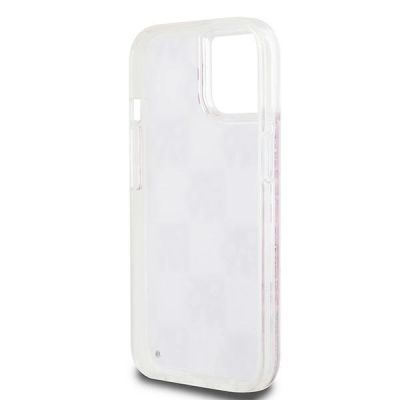 7. DKNY Liquid Glitter Multilogo case for iPhone 15 / 14 / 13 - pink