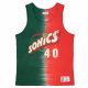 Mitchell & Ness NBA Seattle Supersonics Shawn Kemp Tie Dye Cotton Tank - TTNK3206-SSUYYSKEGNRD