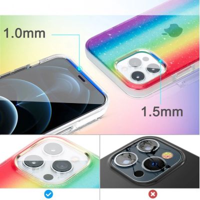 4. Kingxbar Ombre Case Back Cover for iPhone 12 Pro Max multicolour