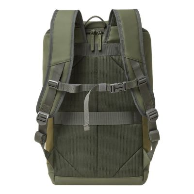 17. Rivacase Eden Backpack Travel Backpack Olive Waxed Leather (Pull Up), Polyester, Recycled Polyethylene Terephthalate (rPET)