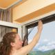 38. MOSQUITO NET WINDOW 150X180 WHITE POLYESTER + VELCRO TAPE