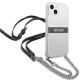 4. Guess GUHCP13SKC4GBSI iPhone 13 mini 5.4" Transparent hardcase 4G Gray Strap Silver Chain