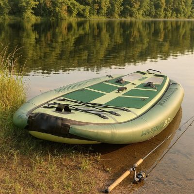 15. SUP BOARD SET FOR FISHERS 150KG INFLATABLE 330x99x15CM