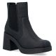 2. Women's Chelsea boots with a block heel, insulated, black, Rieker 58081-00