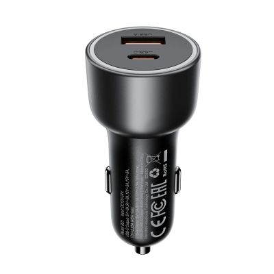 2. Acefast B21 75W USB-C + USB-A Car Charger - Black