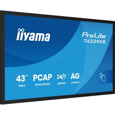 5. IIYAMA monitor 108cm (42.5") T4329AS-B1AG 16:9 M-Touch 2xHDMI+UBS-C