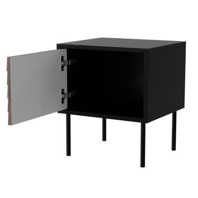 2. CORTINA bedside table 2 pcs 45x40x51 black/walnut