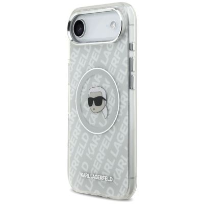 9. Karl Lagerfeld IML Karl Head Logo MagSafe iPhone Air Case - Gray