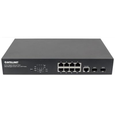 4. Intellinet 561167 Network Links Managed Gigabit Ethernet (10/100/1000) PoE Support Black